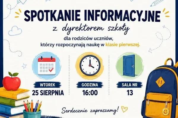 Spotkanie informacyjne dla rodziców pierwszoklasistów w Szkole Podstawowej nr 1 w Łęczycy