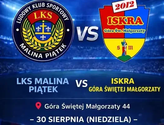 LKS Malina zagra z Iskrą Piątek – zapowiedź niedzielnego meczu