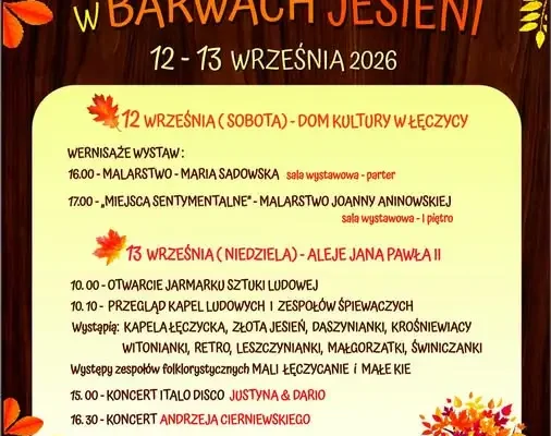 47. Łęczyca w Barwach Jesieni – weekend pełen folkloru, smaków i muzyki