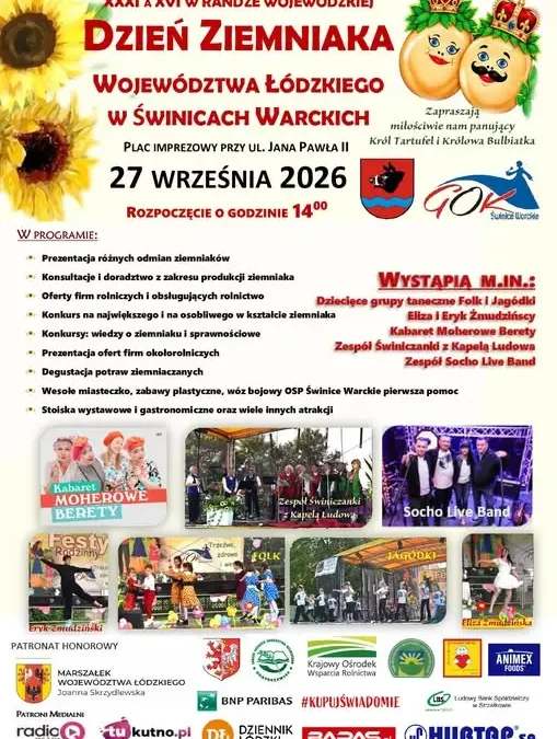 XVI Dzień Ziemniaka w Świnicach Warckich – święto ziemniaka już 27 września