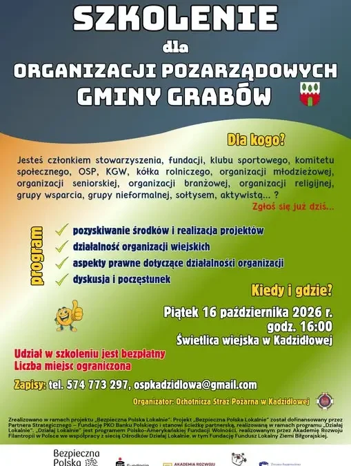 Bezpłatne szkolenie w Kadzidłowej: jak zdobyć pieniądze na wiejskie projekty